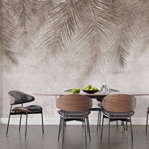 Soft Palmiye Yaprak Desenli Duvar Kağıdı Baskı - Dkm096070