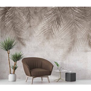 Soft Palmiye Yaprak Desenli Duvar Kağıdı Baskı - Dkm096070