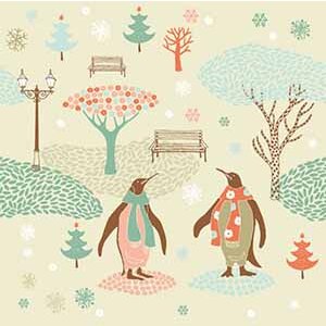 Penguen Parkı Çocuk Odası Duvar Kağıdı Baskı - Dkm434098