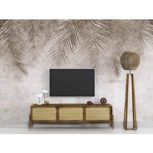 Soft Palmiye Yaprak Desenli Duvar Kağıdı Baskı - Dkm096067 200x280 cm