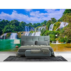 Deniz Ve Şelale Temalı Duvar Kağıdı - Dkm582015 475x200 cm