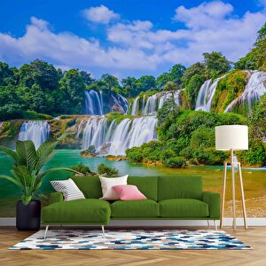 Deniz Ve Şelale Temalı Duvar Kağıdı - Dkm582120 475x315 cm