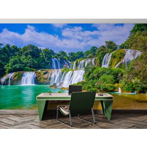 Deniz Ve Şelale Temalı Duvar Kağıdı - Dkm582120