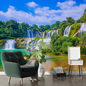 Deniz Ve Şelale Temalı Duvar Kağıdı - Dkm582120