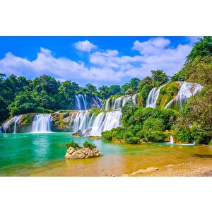 Deniz Ve Şelale Temalı Duvar Kağıdı - Dkm582120