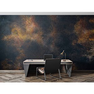 3 Boyutlu Siyah Altın Duvar Dokusu Duvar Kağıdı - Dkm635106