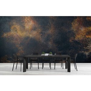 3 Boyutlu Siyah Altın Duvar Dokusu Duvar Kağıdı - Dkm635106