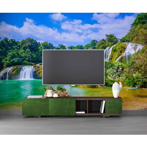 Deniz Ve Şelale Temalı Duvar Kağıdı - Dkm582086 100x300 cm