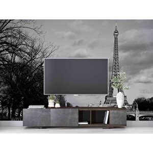 Siyah Beyaz Paris Eyfel Kulesi Duvar Kağıdı - Dkm449039 550x240 cm