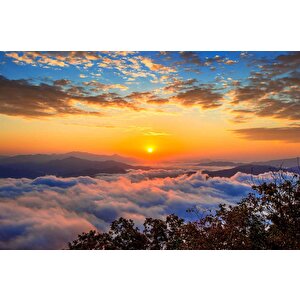 Bulut Gündoğumu Manzaralı Duvar Kağıdı Baskı - Dkm234126