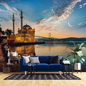 İstanbul Boğaz Manzaralı Duvar Kağıdı - Dkm493095 375x300 cm