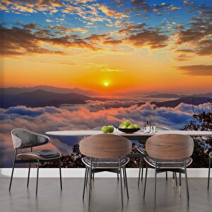 Bulut Gündoğumu Manzaralı Duvar Kağıdı Baskı - Dkm234102