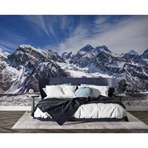 Karlı Dağ Manzaralı Duvar Kağıdı - Dkm933063 800x260 cm