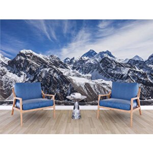 Karlı Dağ Manzaralı Duvar Kağıdı - Dkm933058