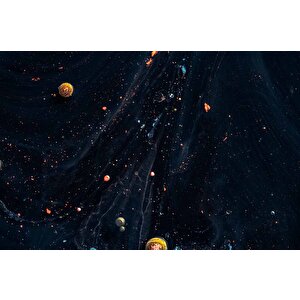 Siyah Mermer Desenli Duvar Kağıdı Baskı - Dkm537045