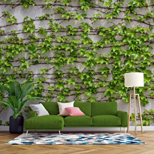 Sarmaşıklı Duvar Teması Duvar Kağıdı Baskı - Dkm523048 250x260 cm