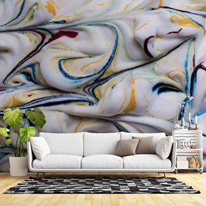 3 Boyutlu Renkli Köpük Desenli Duvar Kağıdı - Dkm724036 475x240 cm