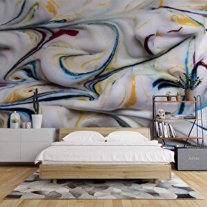 3 Boyutlu Renkli Köpük Desenli Duvar Kağıdı - Dkm724036 475x240 cm