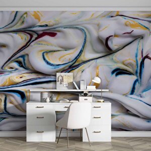 3 Boyutlu Renkli Köpük Desenli Duvar Kağıdı - Dkm724036