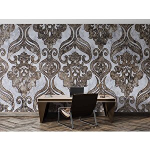 Motifli Mermer Desenli Duvar Kağıdı - Dkm930086