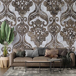 Motifli Mermer Desenli Duvar Kağıdı - Dkm930012 400x200 cm