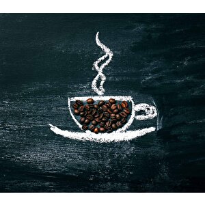 Kahve Bardağı Temalı Cafe Duvar Kağıdı Baskı - Dkm124005