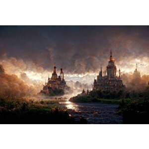 Sisli Şato Manzaralı Duvar Kağıdı - Dkb968005