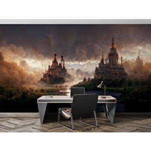 Sisli Şato Manzaralı Duvar Kağıdı - Dkb968095