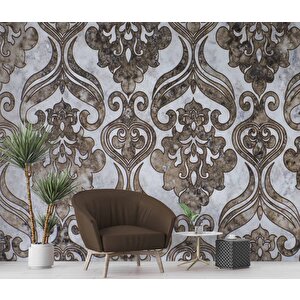 Motifli Mermer Desenli Duvar Kağıdı - Dkm930058