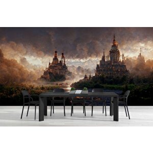 Sisli Şato Manzaralı Duvar Kağıdı - Dkb968047