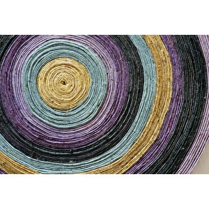 Renkli Yuvarlak Desenli Duvar Kağıdı - Dkm786003