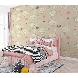 Civciv Desenli Çocuk Odası Duvar Kağıdı Baskı - Dkm183062 700x260 cm
