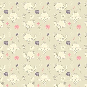 Civciv Desenli Çocuk Odası Duvar Kağıdı Baskı - Dkm183062