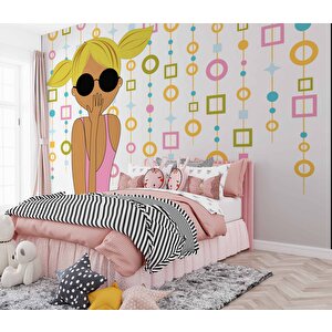 Kız Çocuk Çocuk Odası Duvar Kağıdı Baskı - Dkm411075 400x280 cm