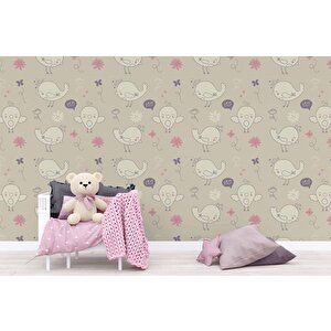 Civciv Desenli Çocuk Odası Duvar Kağıdı Baskı - Dkm183118