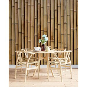 3 Boyutlu Bambu Temalı Duvar Kağıdı - Dkm626076