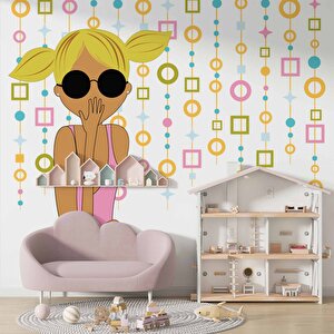Kız Çocuk Çocuk Odası Duvar Kağıdı Baskı - Dkm411065