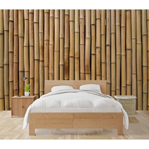 3 Boyutlu Bambu Temalı Duvar Kağıdı - Dkm626086 100x300 cm