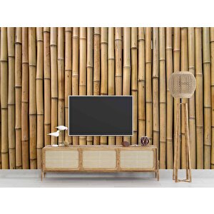 3 Boyutlu Bambu Temalı Duvar Kağıdı - Dkm626086 100x300 cm