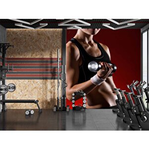 Spor Salonu Güç Temalı Duvar Kağıdı - Dkm350024 150x240 cm