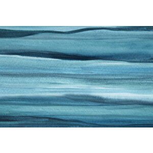 Mavi Sanatsal Tuval Temalı Duvar Kağıdı Baskı - Dkm622006