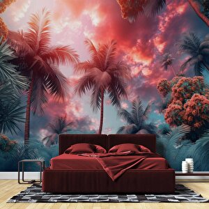 Tropikal Doğa Manzaralı Duvar Kağıdı - Dkm980016 500x200 cm