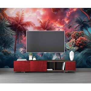 Tropikal Doğa Manzaralı Duvar Kağıdı - Dkm980016 500x200 cm