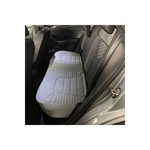 Volvo S40 Lüx Oto Koltuk Minderi Ön Arka Oturak 3'lü Set Bumerang Serisi Gri̇ Gri