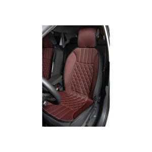 Ford Focus 1 Lüx Oto Koltuk Minderi Ön 2'li Set Elegance Serisi Kirmizi Si̇yah Kırmızı - Siyah