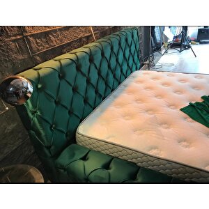 Çift Kişilik Yere Yakın Baza Başlık Green Pearl (yatak Hariç)