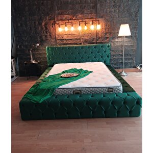 Çift Kişilik Yere Yakın Baza Başlık Green Pearl (yatak Hariç) 150x200 cm
