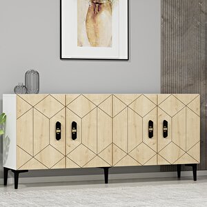 Crossdd (kb150) Konsol beyaz-safirmeşe Beyaz-Safir Meşe