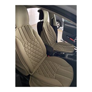 Porche Cayenne Lüx Oto Koltuk Minderi Ön Arka 5'li Set Elegance Serisi Bej 03-09 Bej