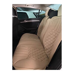 Volvo S60 Lüx Oto Koltuk Minderi Ön Arka 5'li Set Elegance Serisi Bej Bej